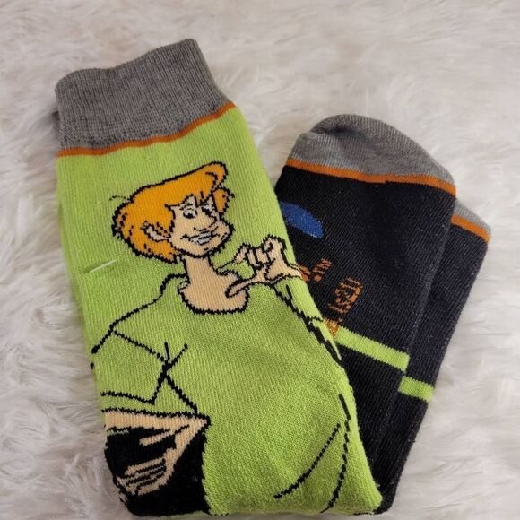 Scooby-Doo Shaggy Socks Colorful Crew Socks- OSFM - Picture 4 of 4